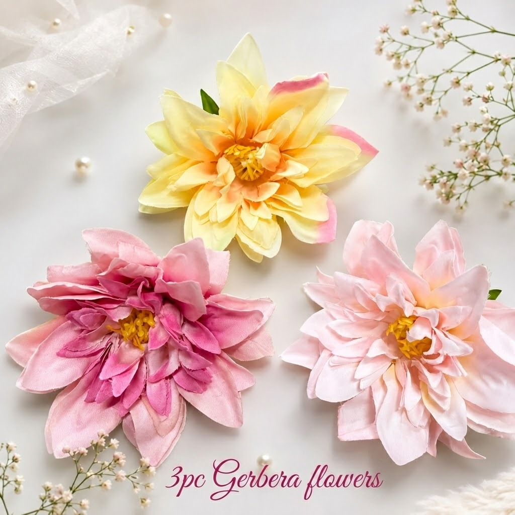 3 Pc Artificial Gerbera Flowers