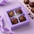 💜 4 Cavity Chocolate Box – Lavender Purple