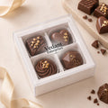 🤍 4 Cavity Chocolate Box – White
