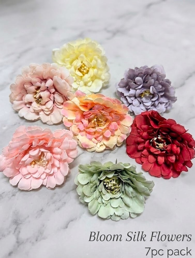 7 Pc Bloom Silk Flowers