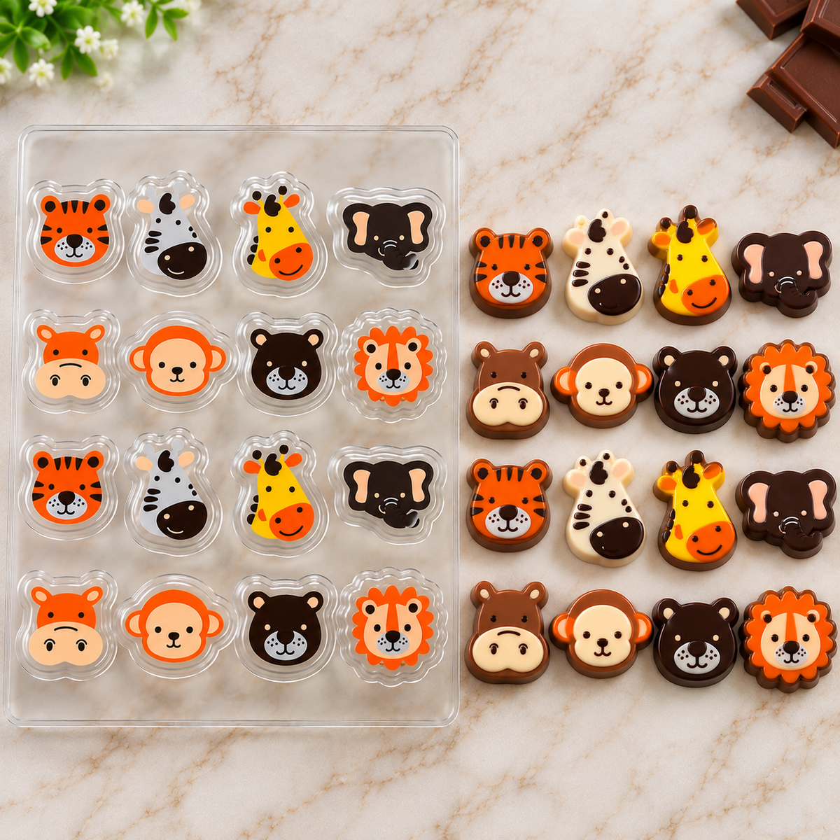 Animal Face Chocolate Decorative Mould