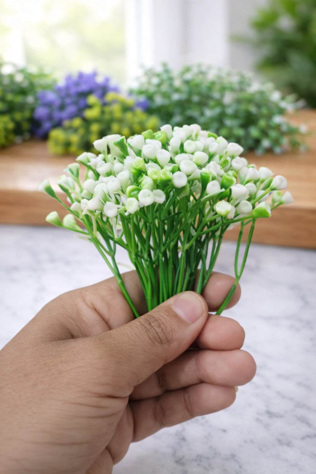 Artificial Gypsy Flowers – White