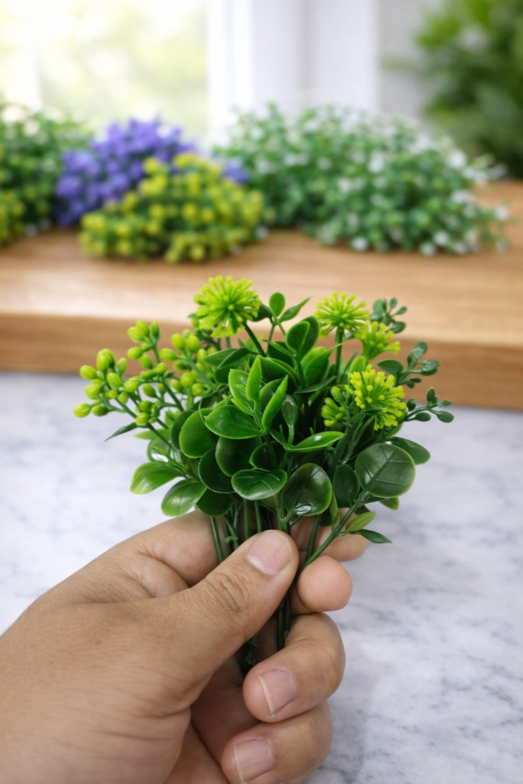Artificial Gypsy Greenery – Green Floral Bunch