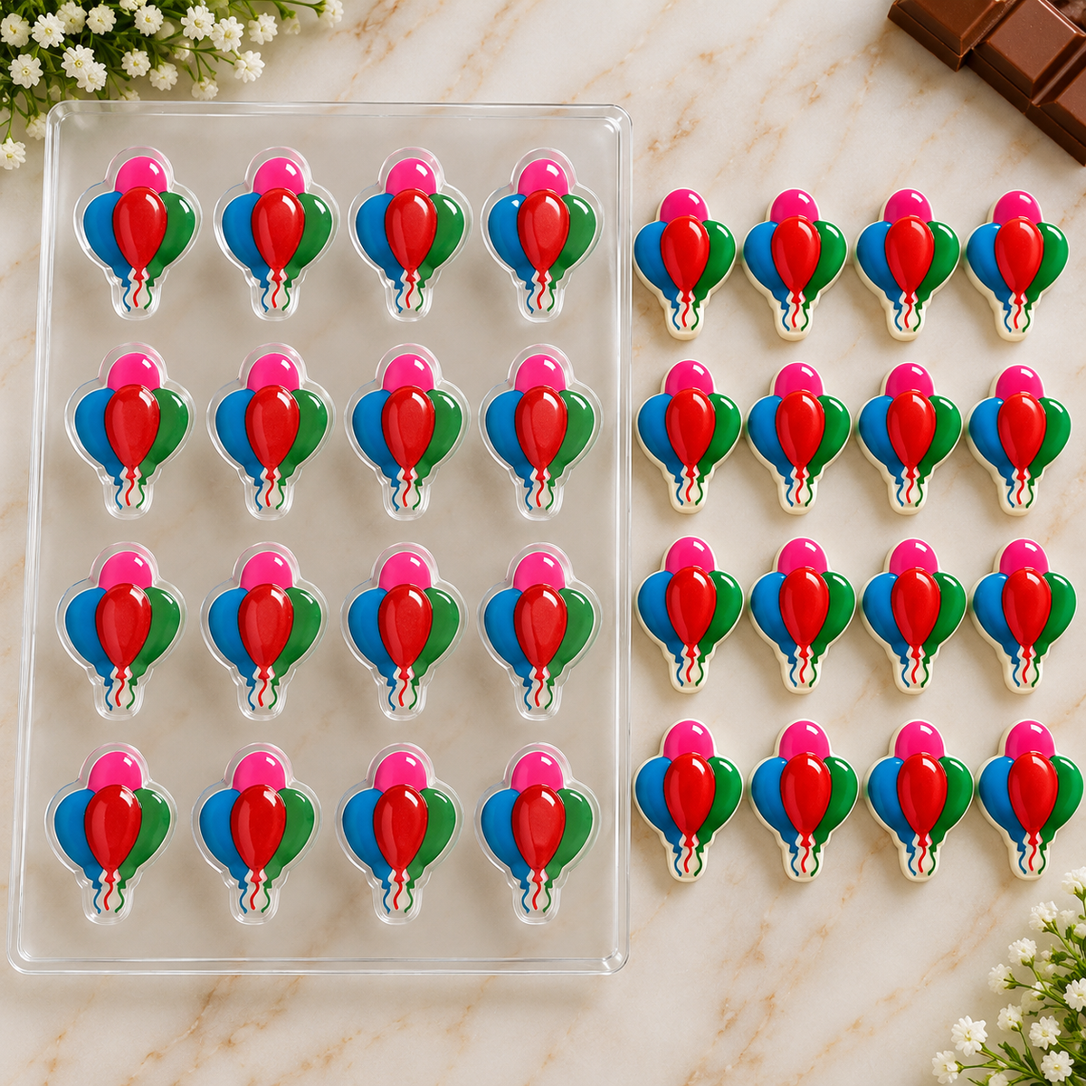 Balloon Bunch Chocolate Decorative Mould