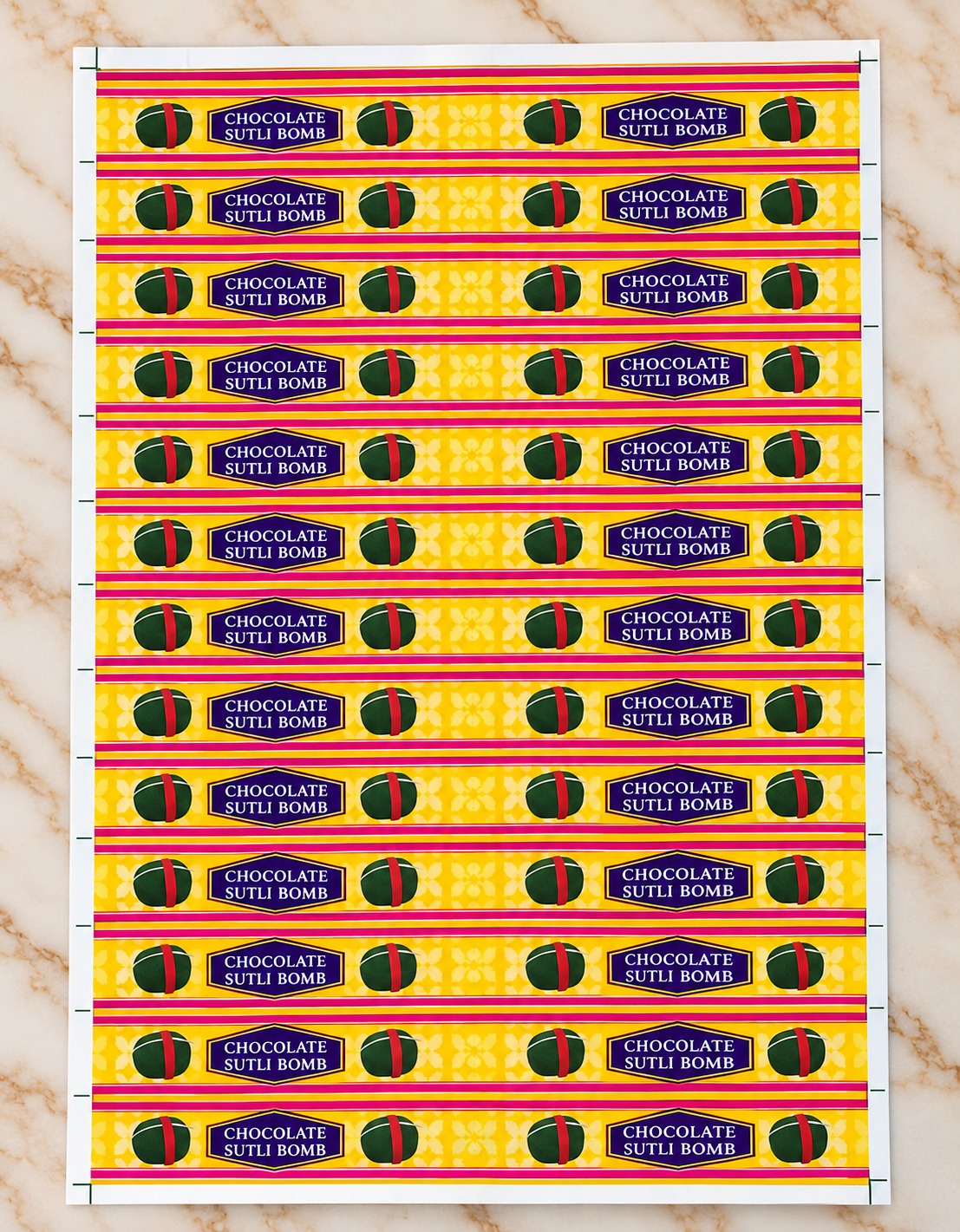 Chocolate Sutli Bomb Stickers – Premium Festive Packaging Stickers
