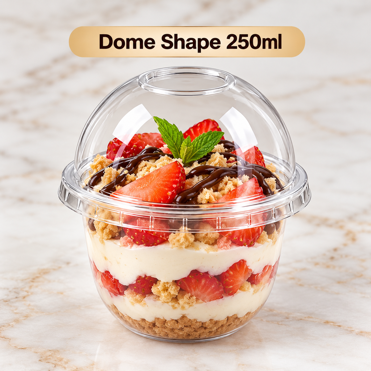 Dome Shape 250ml Dessert Container