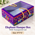 🐘 Elephant Hamper Box with Transparent Lid