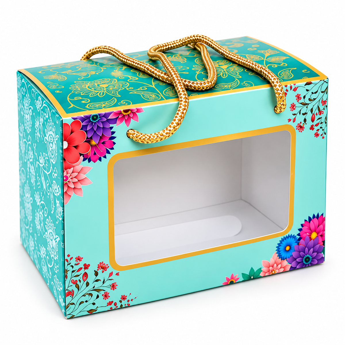 Floral Festive Jar Hamper Box – Premium Gift Packaging 7 × 4 × 5 inches