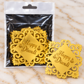 Golden Happy Diwali Acrylic Cutout – Decorative Diamond Shape