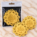 Golden Shubh Diwali Acrylic Cutout – Lotus Shape Decorative Design (Pack of 10 Pcs)