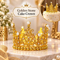 Golden Stone Cake Crown – Premium Cake Decoration