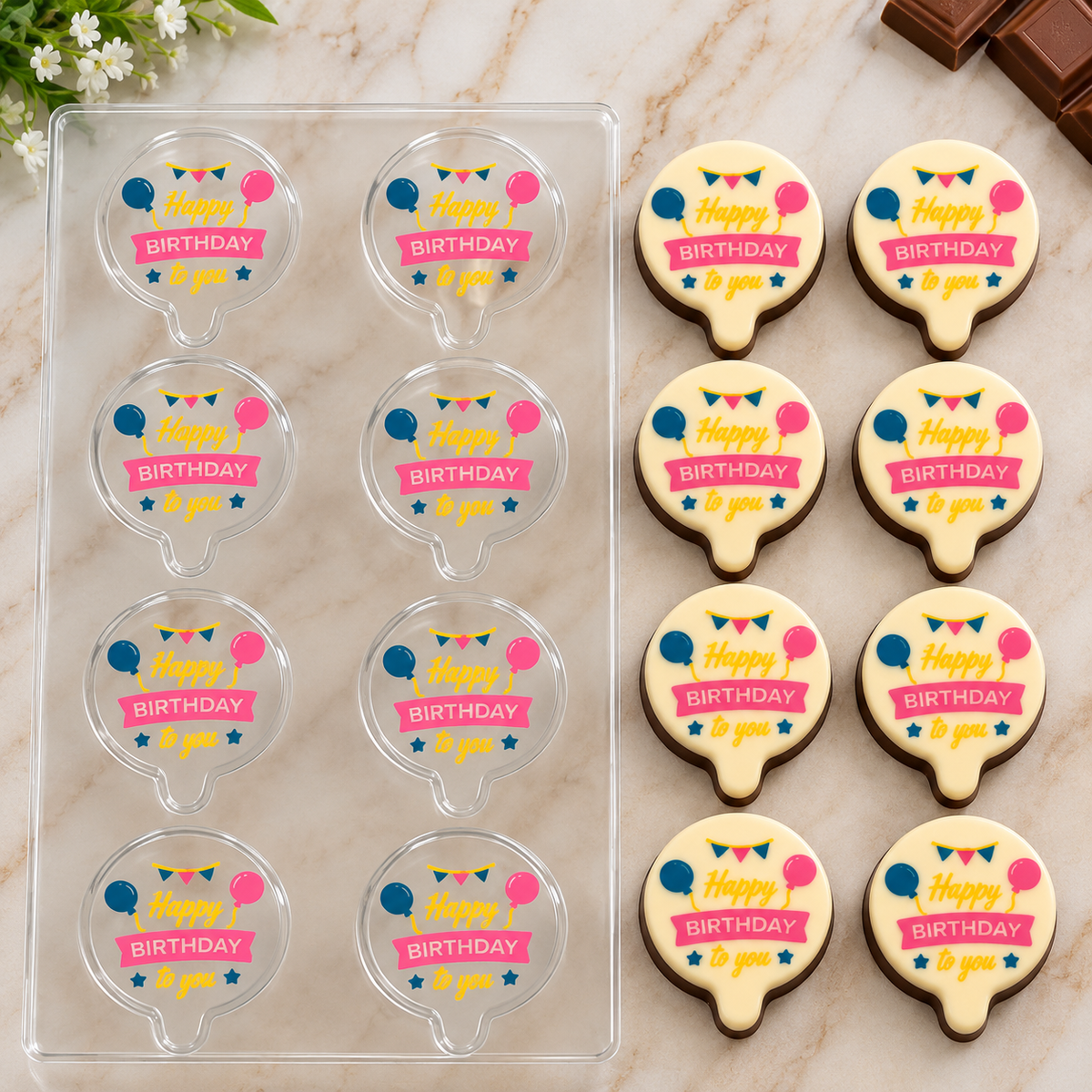 Happy Birthday Chocolate Decorative Mould