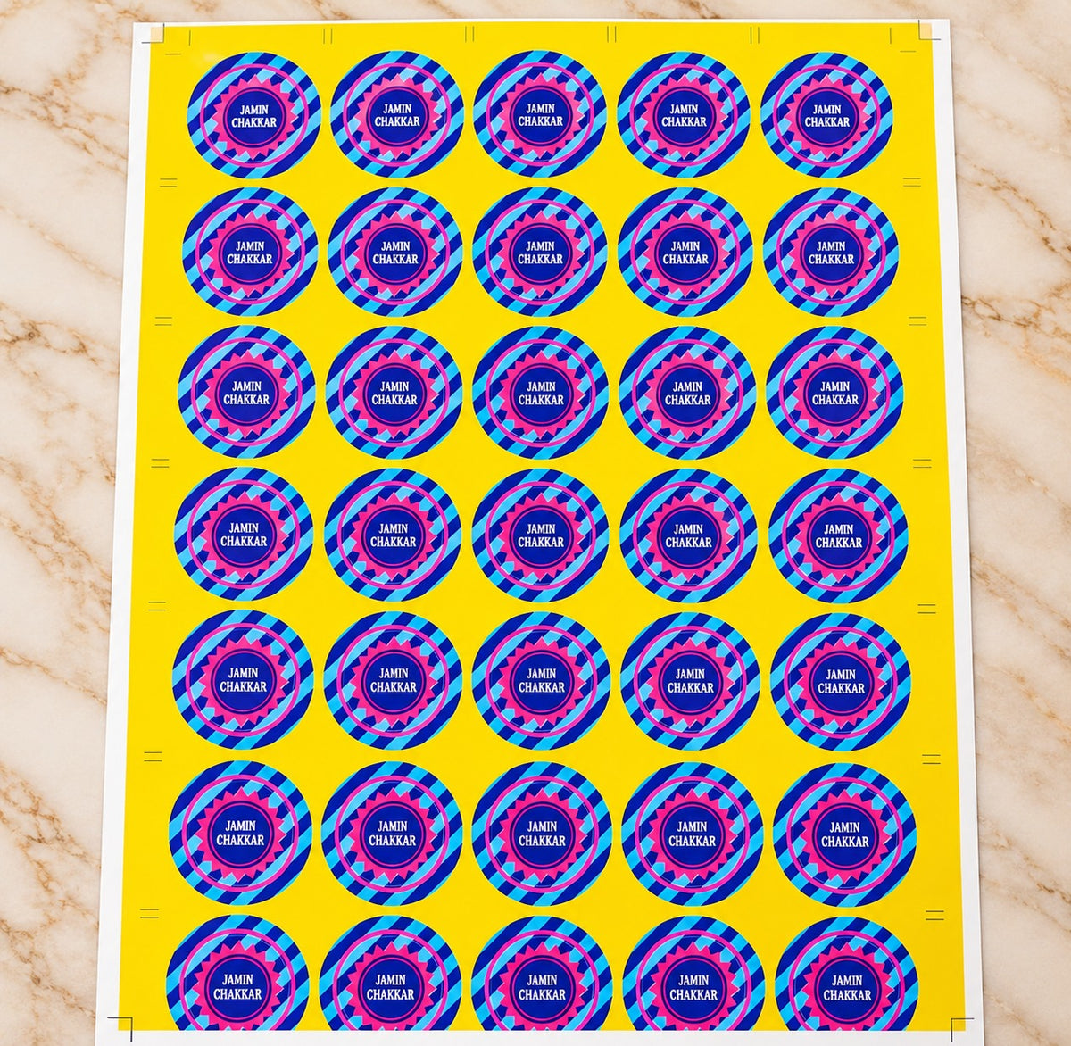 🎆 Round Chakkar Chocolate Stickers – Premium Festive Packaging Stickers