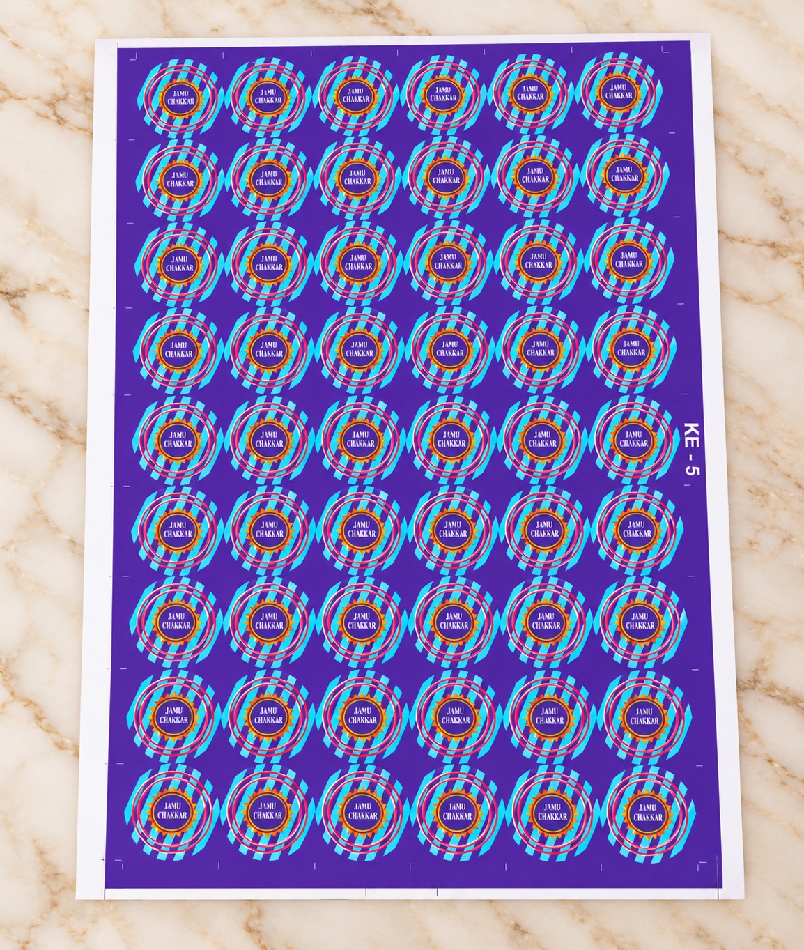 🎆 Jamu Chakkar Chocolate Stickers – Premium Festive Packaging Stickers