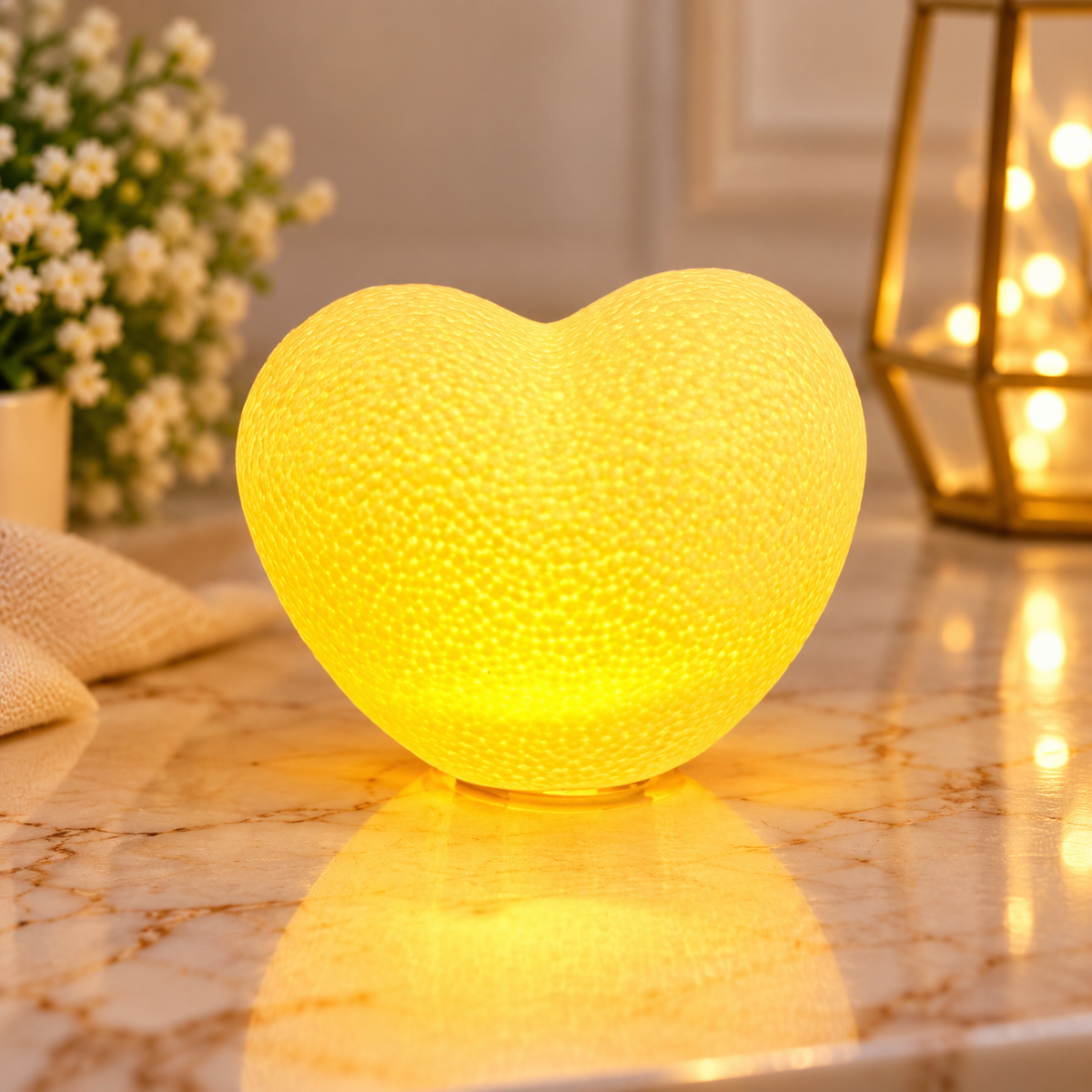 LED Heart Cake Topper – Glowing Heart Cake Decoration