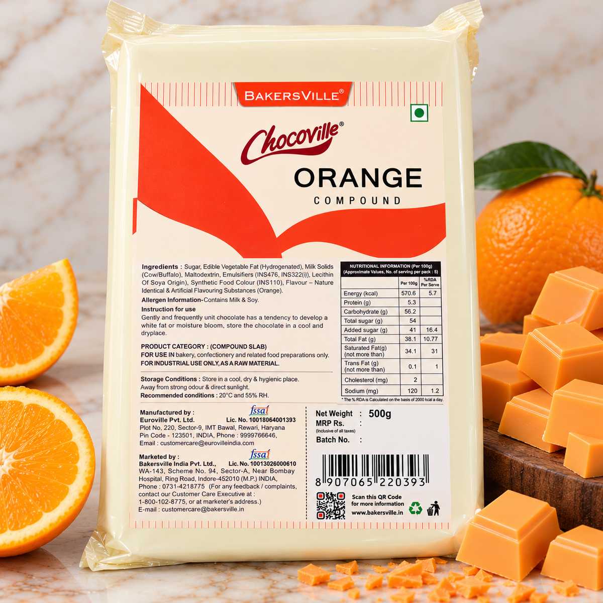 Orange Chocolate Compound 500g