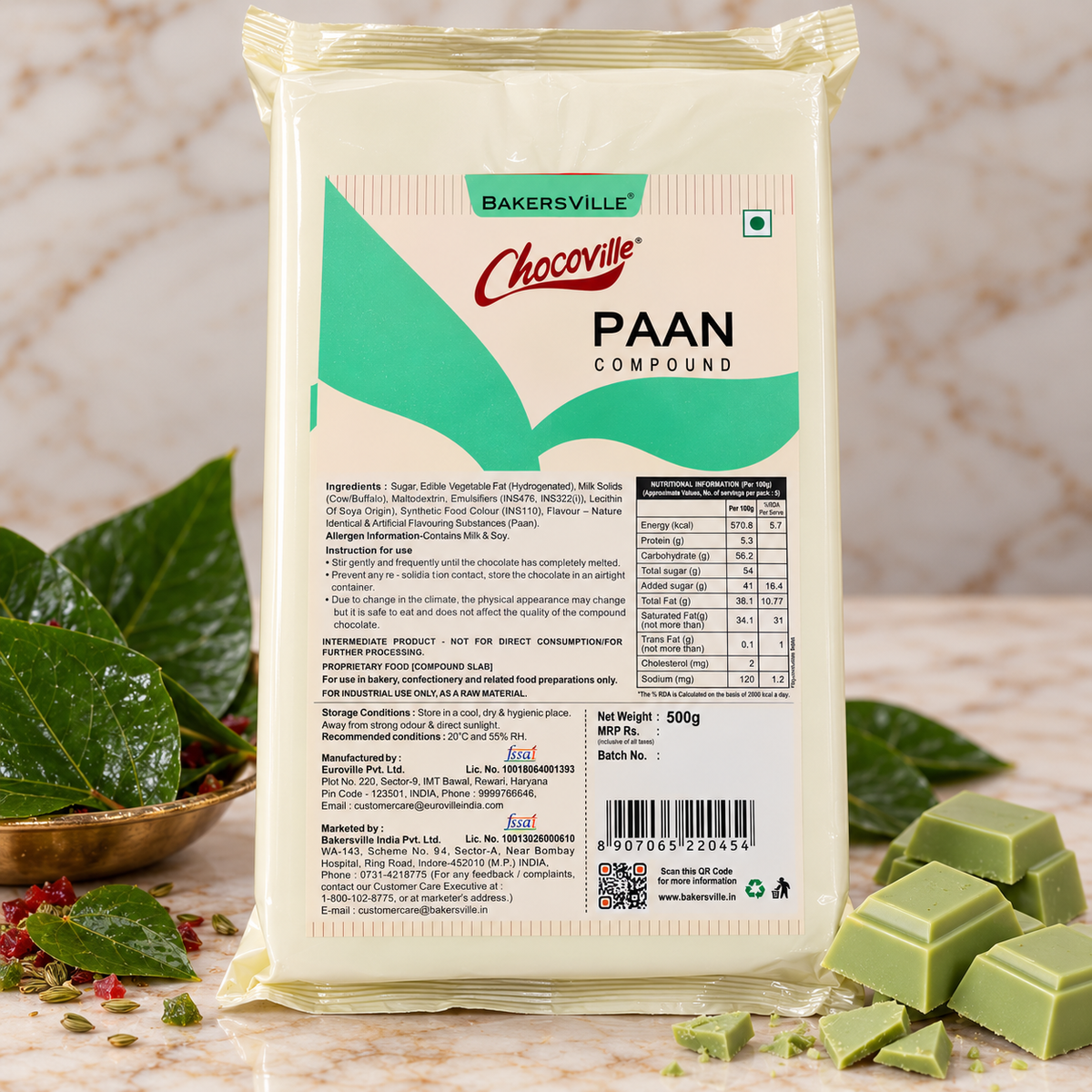 Paan Chocolate Compound 500g