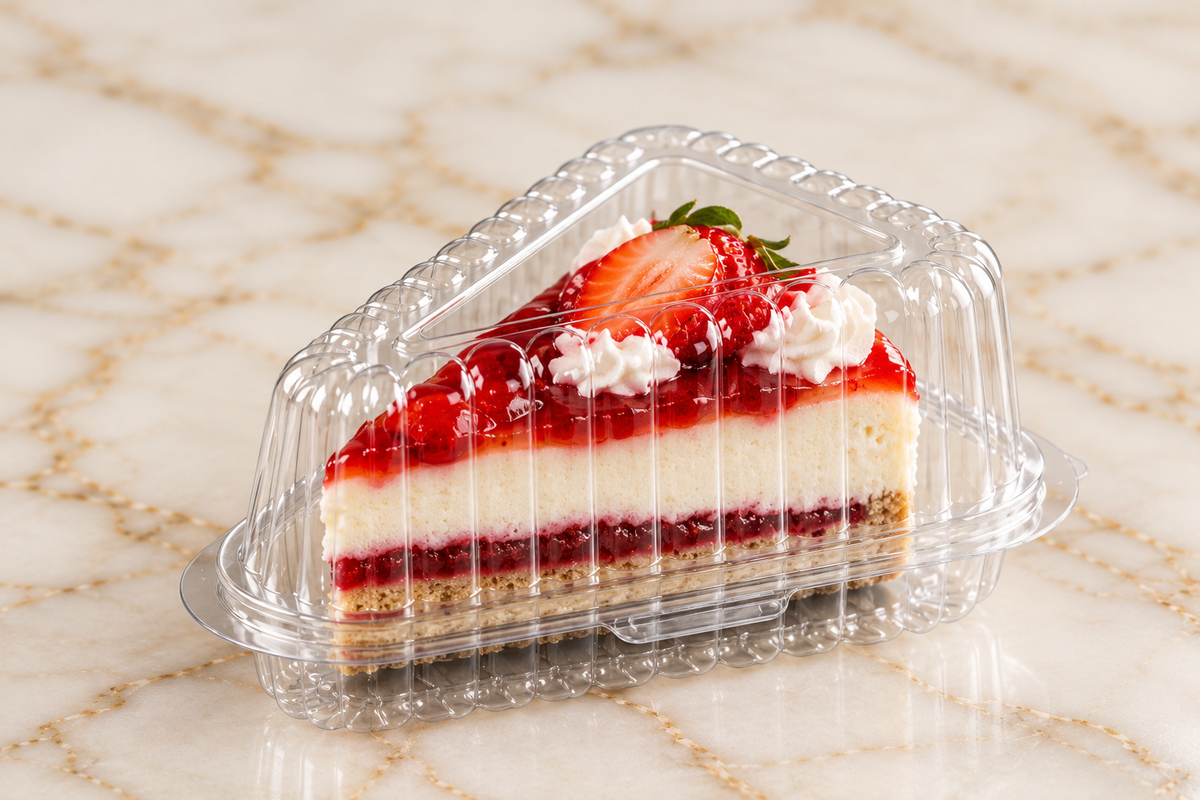 Pastry Container With Attached Lid