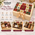🎁 RIBBON HAMPER BOX – Matt Finished Grid Hamper Box ✨