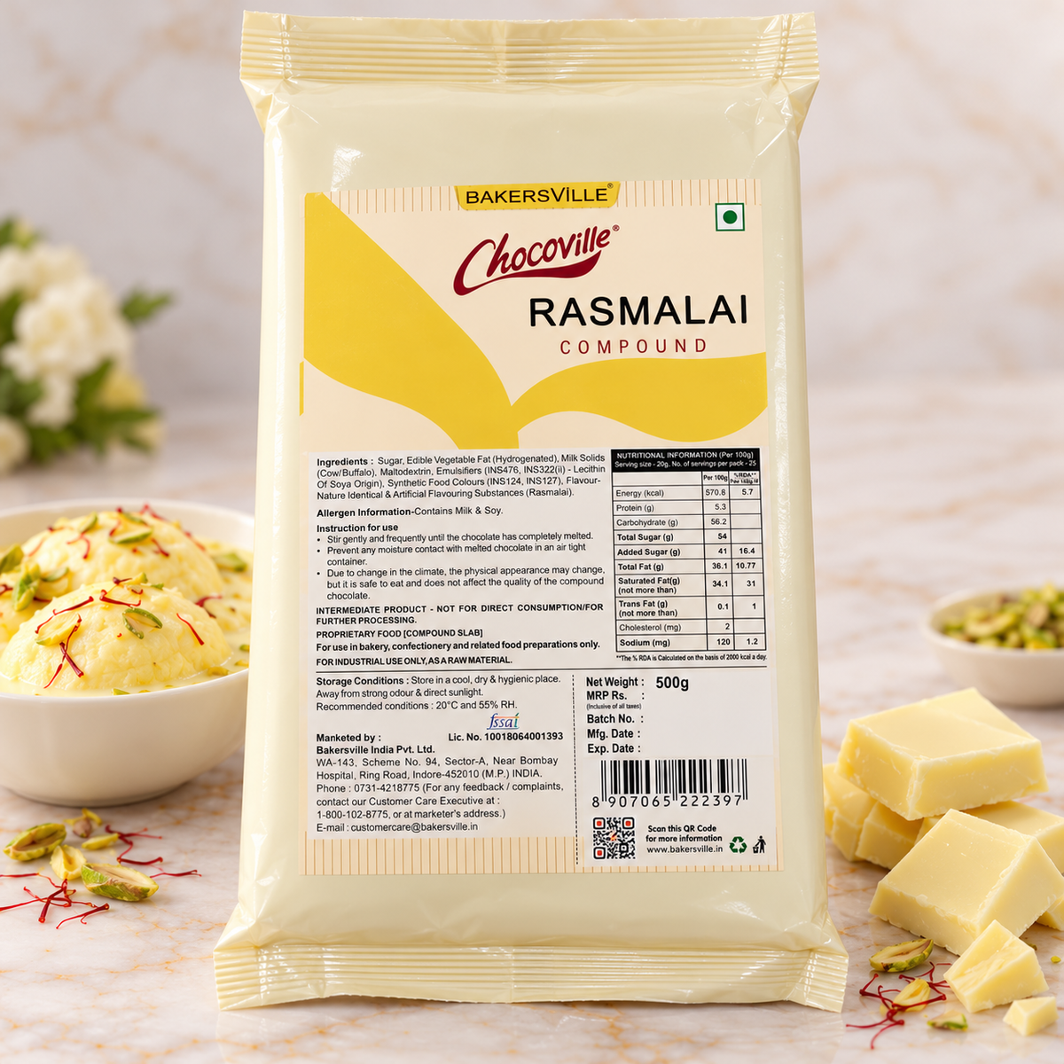 Rasmalai Chocolate Compound – 500g