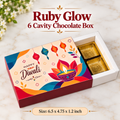 Ruby Glow 6 Cavity Chocolate Box