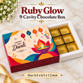 Ruby Glow 9 Cavity Chocolate Box