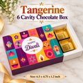 Tangerine 6 Cavity Chocolate Box