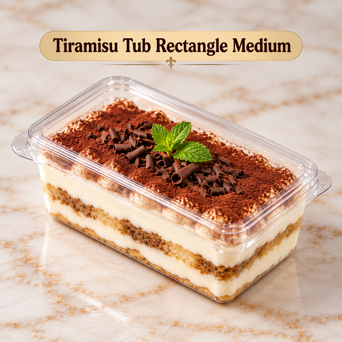 Tiramisu Tub Rectangle Medium