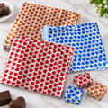 Heart Printed Chocolate Foil Wrappers – Mixed Colours | 100+ Pcs Pack