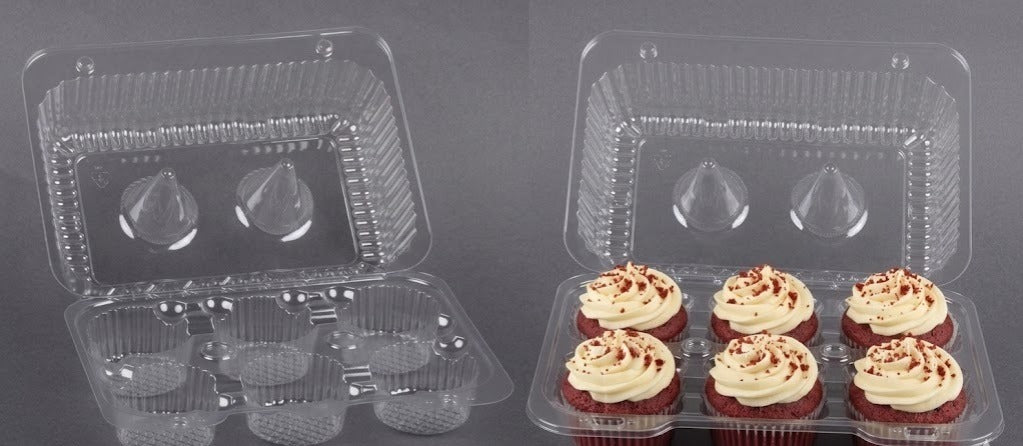 6 Cavity Cupcake Container