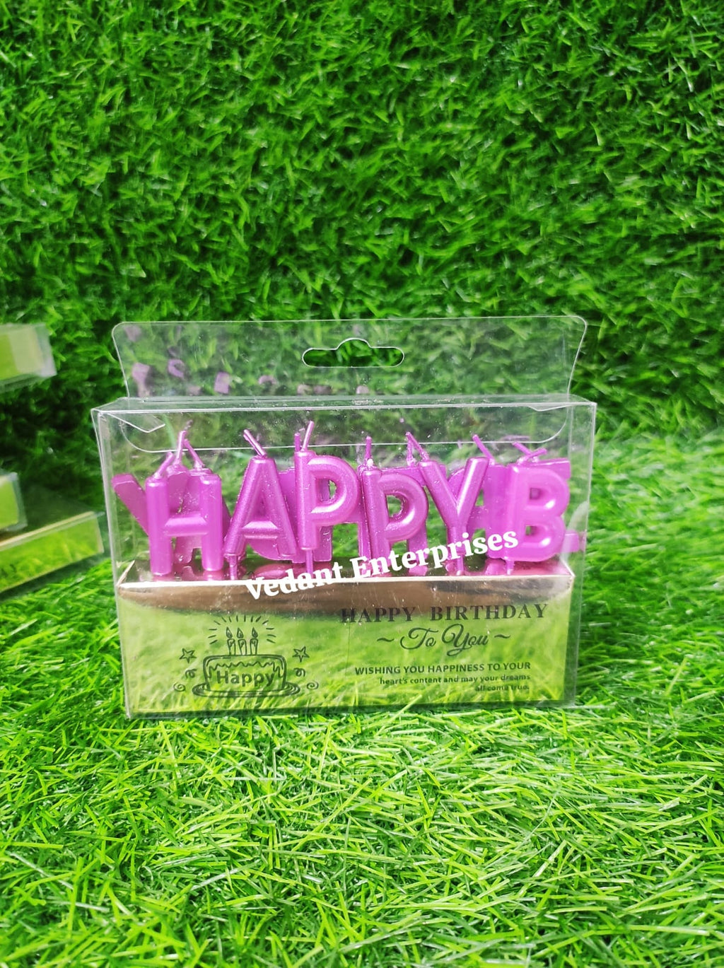 Imported HBD Letters Candle