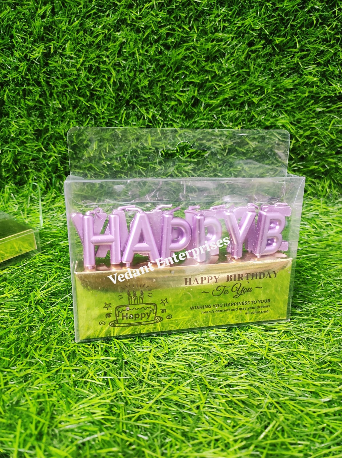 Imported HBD Letters Candle