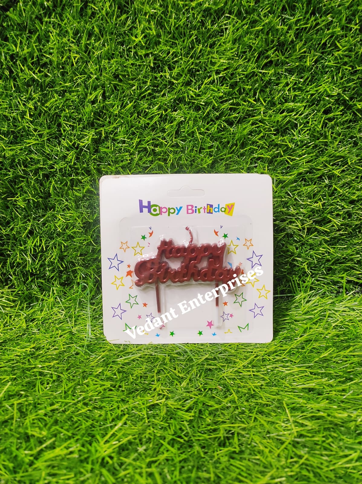 Imported HBD letters candle