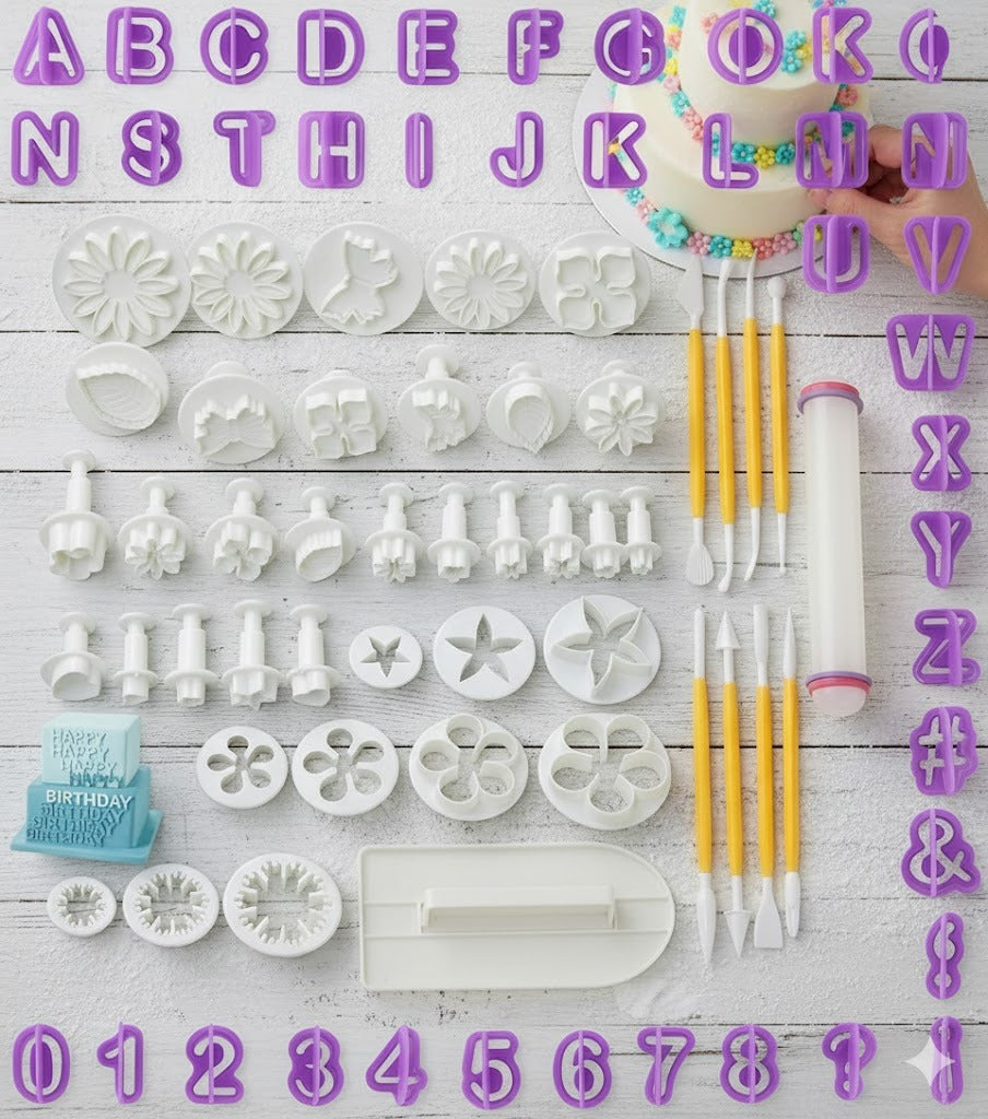 Fondant tools set with alphabate cutter