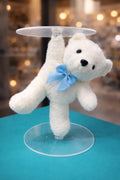 Anti gravity Teddy Bear Cake Stand white
