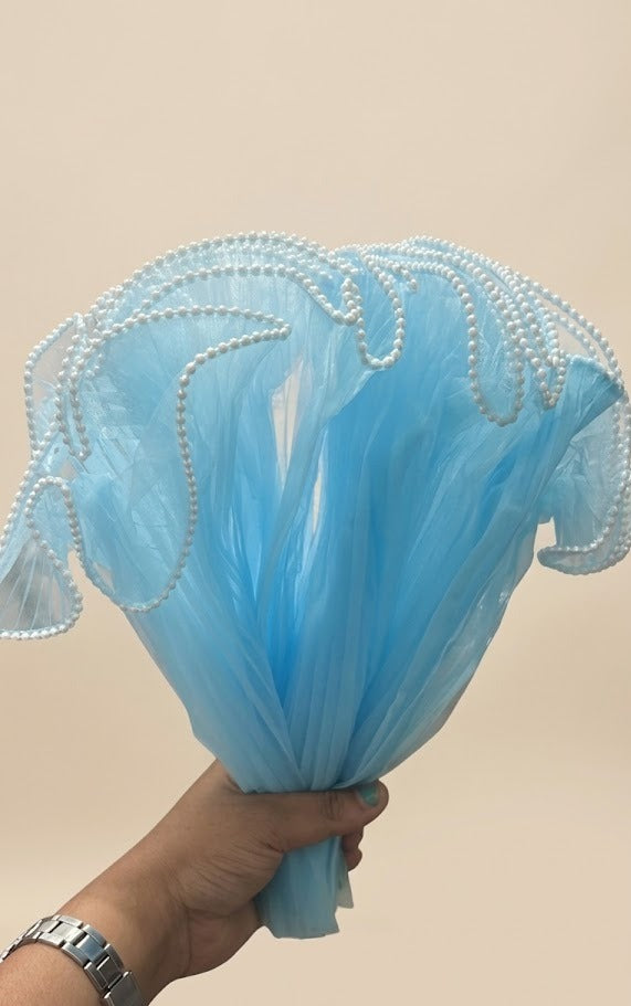 Noor Net (Mesh Net) with Pearl Border