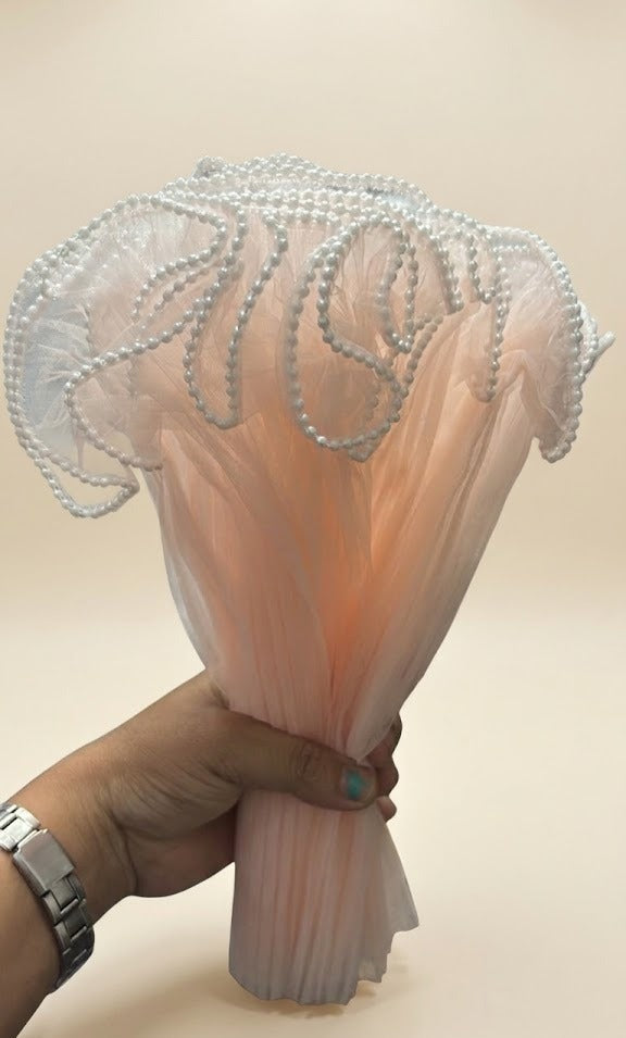Noor Net (Mesh Net) with Pearl Border