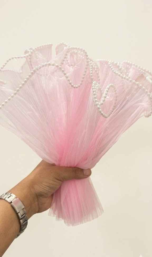 Noor Net (Mesh Net) with Pearl Border
