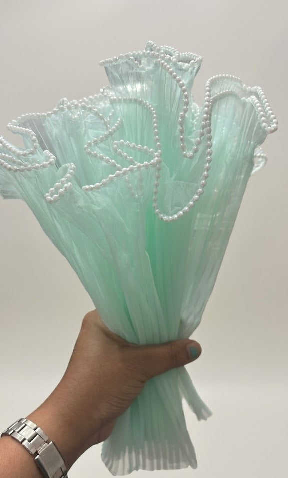 Noor Net (Mesh Net) with Pearl Border
