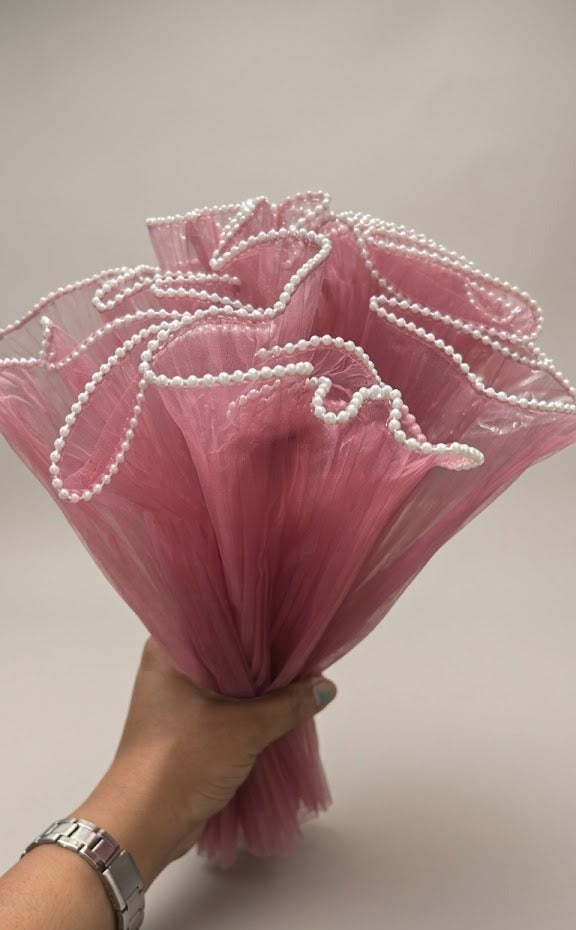 Noor Net (Mesh Net) with Pearl Border