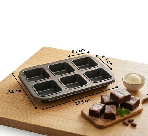 6-Slot Square Brownie & Cake Mould
