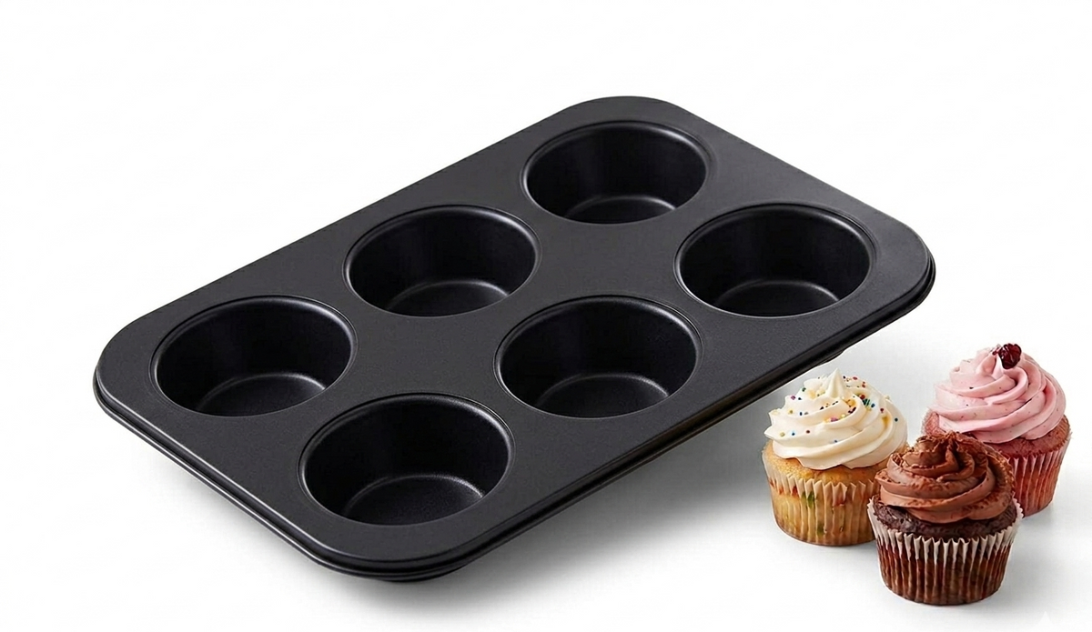 6-Slot Non-Stick Cupcake & Muffin Tray