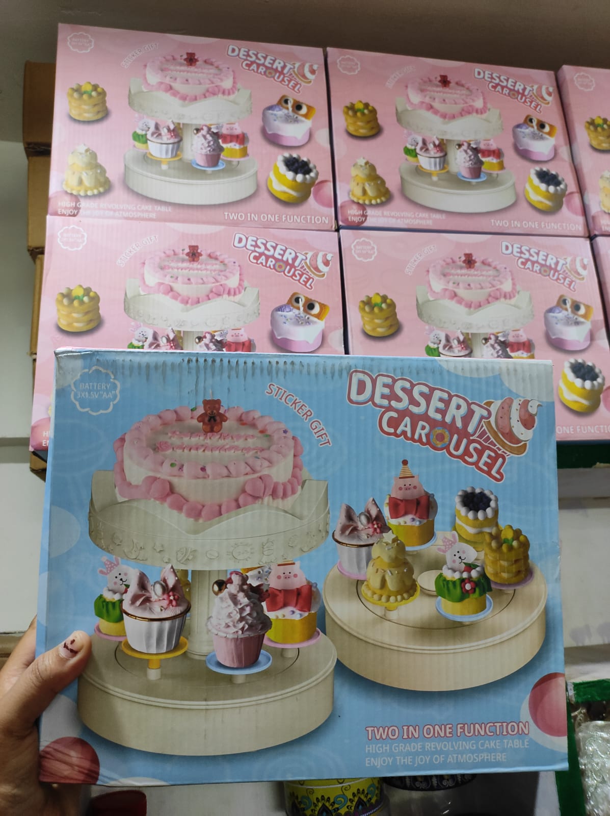 Premium Automatic Rotating Cupcake & Dessert Display Stand – 2-Tier Party Showpiece