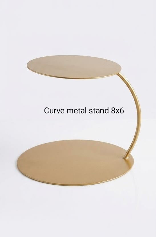 Curve Metal Cake Stand (8x6 inches)