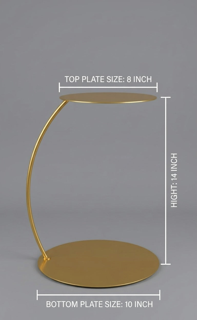 Elegant Gold C-Curve Metal Cake Stand 14*8
