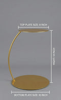 Elegant Gold C-Curve Metal Cake Stand 14*8