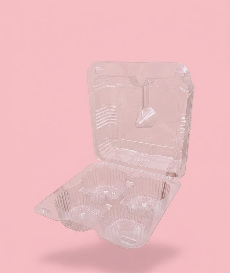 4 Cavity Cupcake Container