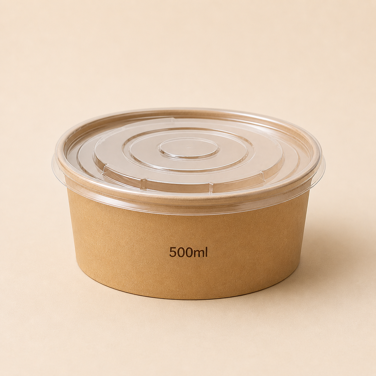 500ml Kraft Bake & Serve Bowl with Lid