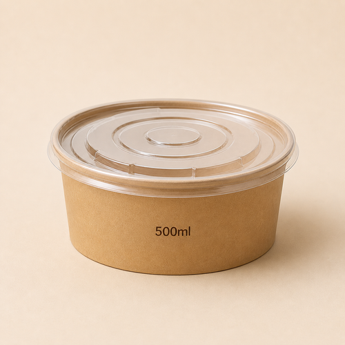 500ml Kraft Bake & Serve Bowl with Lid