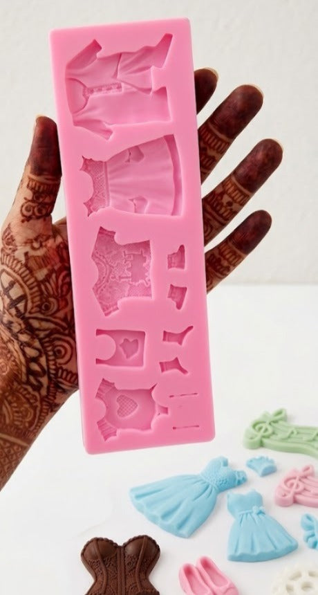 Baby Clothing Theme Silicone Fondant Mould